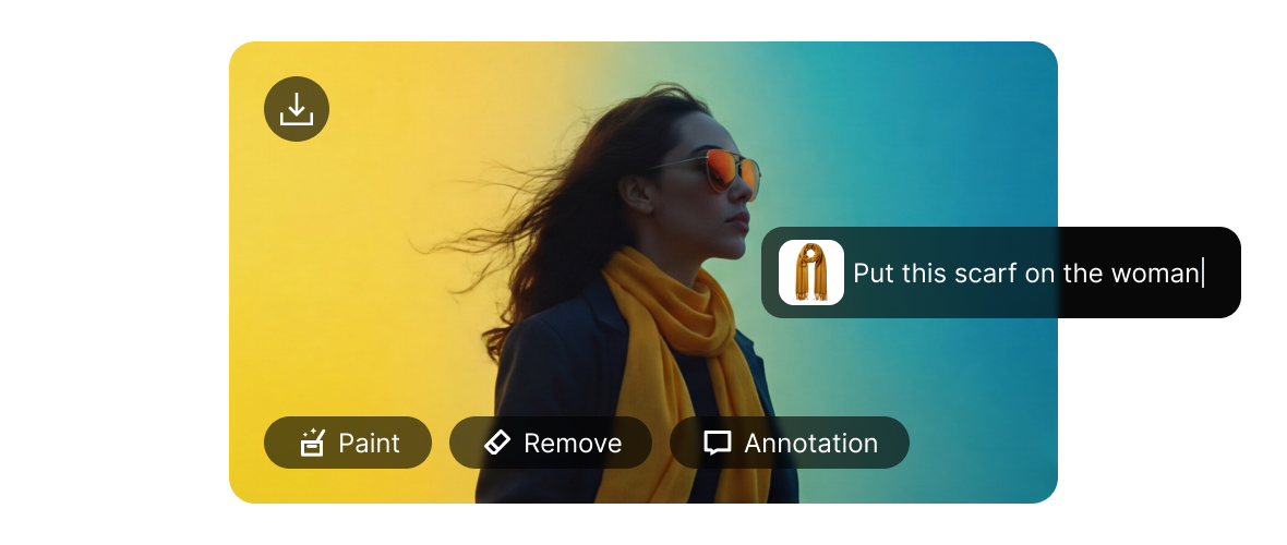 Generate, refine, and download